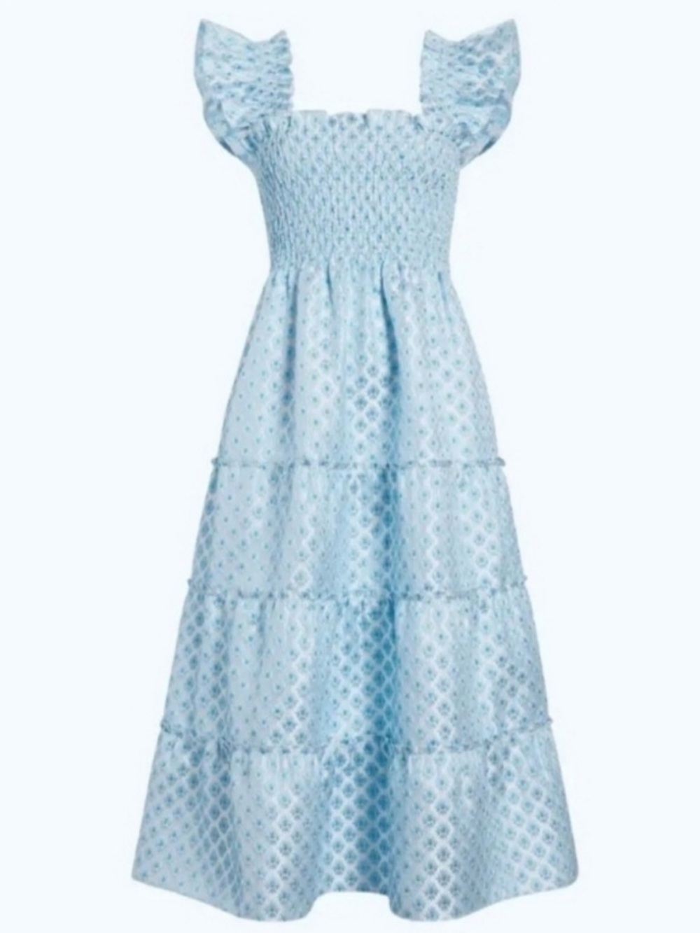 Limited Edition Snowflake Brocade Hill House Elie Nap Dress - Picture 2 of 4